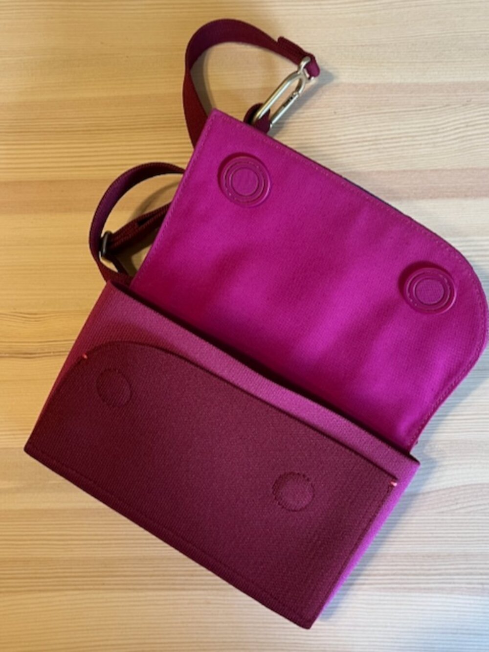 Rothy's Crossbody Bag - The Belt Bag in Beet Pink - Picture 6 of 9